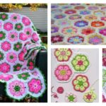 DIY Crochet African Flower Blanket Free Pattern
