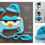 DIY Crochet Cute Drowsy Owl Hat