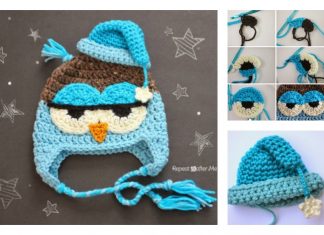 DIY Crochet Cute Drowsy Owl Hat