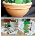 DIY Stone Cactus Yard Art