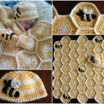 DIY Sweet As Honey Baby Blanket and Hat Set