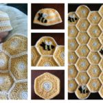 DIY Sweet As Honey Baby Blanket and Hat Set