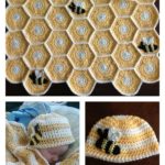 DIY Sweet As Honey Baby Blanket and Hat Set