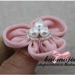 DIY nice fabric flower hair clip-00-07