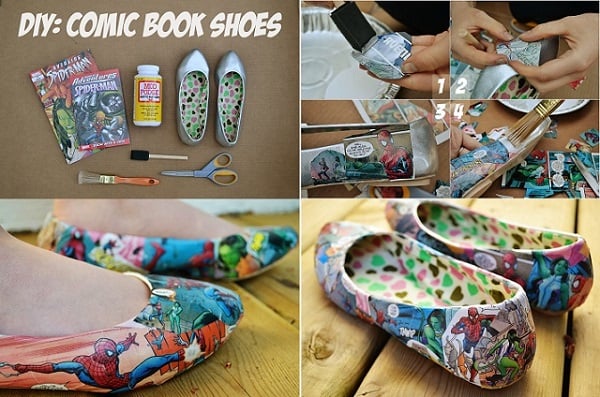 DIY Make Comic Book Shoes