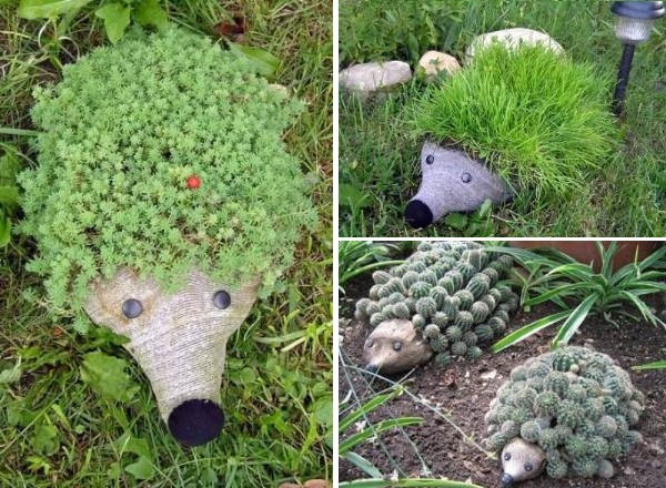 DIY Cute Hedgehog Planter from Plastic Bottle