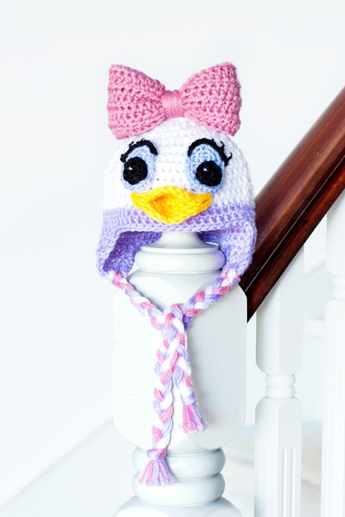 Animal Hat Crochet Patterns-Daisy Duck