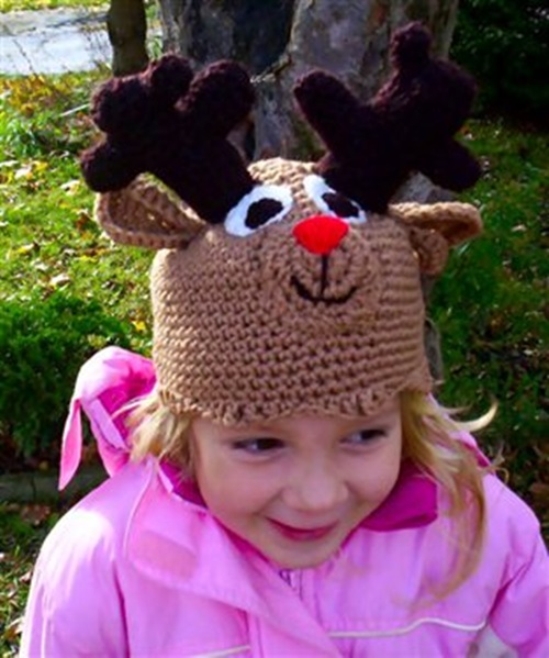 Animal Hat Crochet Patterns Reindeer