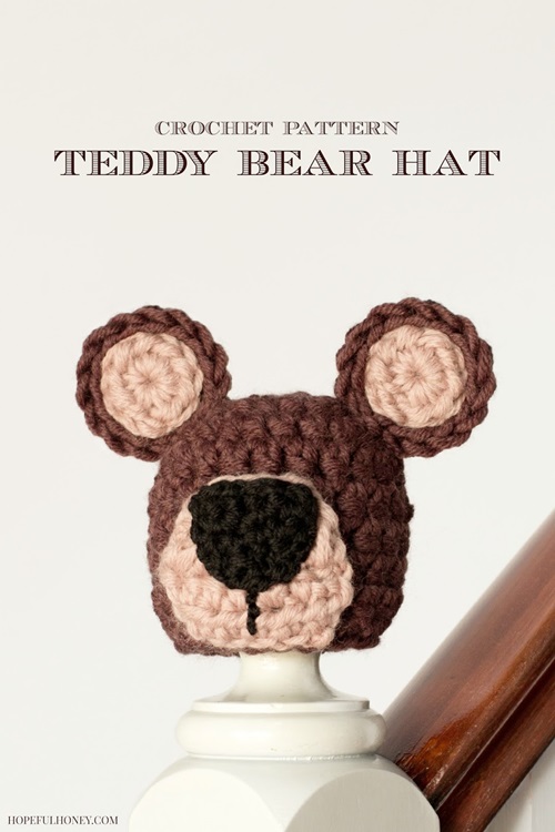 Animal Hat Crochet Patterns-Teddy Bear