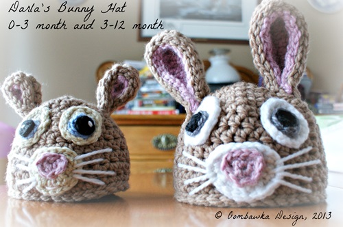 Animal Hat Crochet Patterns-Bunny
