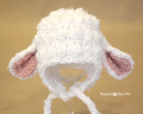 Animal Hat Crochet Patterns lamb