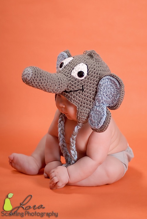 Animal Hat Crochet Patterns sock elephant
