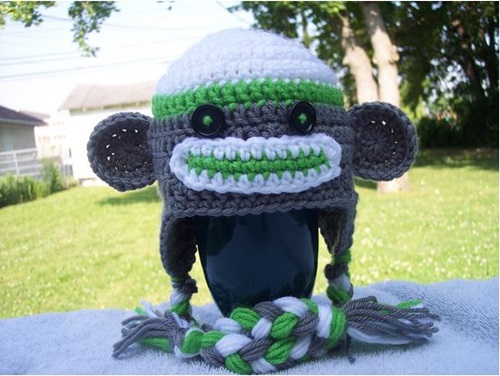 Animal Hat Crochet Patterns sock monkey