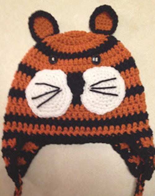 Animal Hat Crochet Patterns-tiger