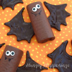 Chocolate snack cake bats