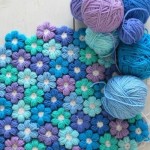 Crochet 6 Petal Puff Stitch Flower Blanket