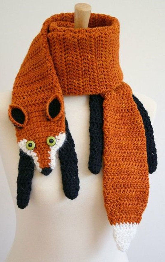 DIY Crochet Fashion Fox Scarf