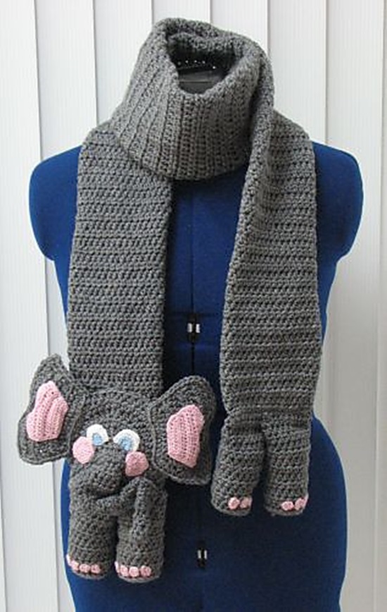 DIY Crochet Fashion Elephant Scarf
