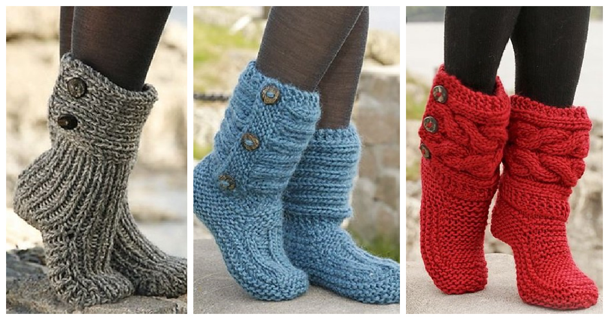 Free Knitted Crochet Slipper Boots Patterns | Hot Sex Picture