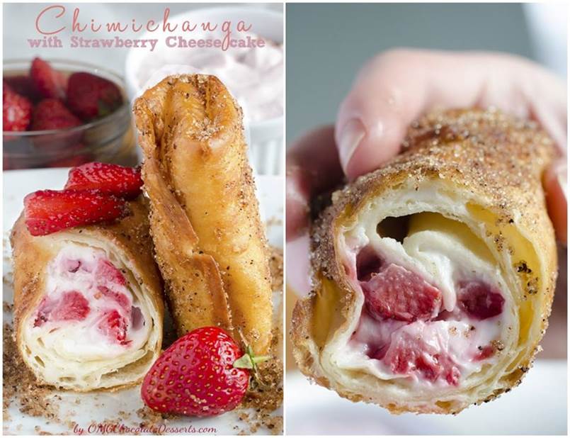 DIY-Delicious-Strawberry-Cheesecake-Chimichangas