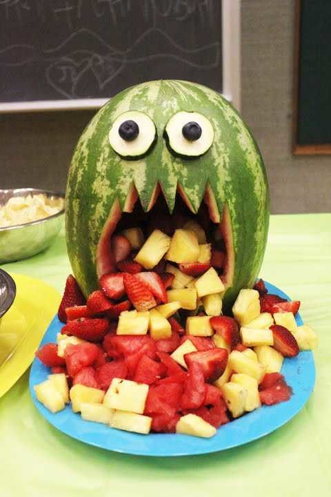 Halloween-Snack-Ideas-monster-melon