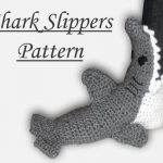 Shark slippers crochet pattern