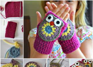 DIY Crochet Adorable Owl Mittens Free Pattern