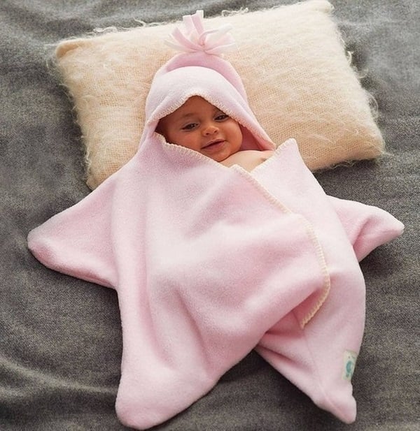 Cute Star Fleece Baby Wrap Design