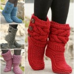 diy-8-knitted-crochet-slipper-boots-free-patterns-0