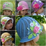 DIY Crochet Pretty Panama Hat for Girls pretty sun hat