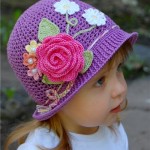 DIY Crochet Pretty Panama Hat for Girls pretty sun hat