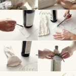 easy-and-cuddly-diy-ideas-for-recycling-old-Sweater Wine Bottle Gift Wrap