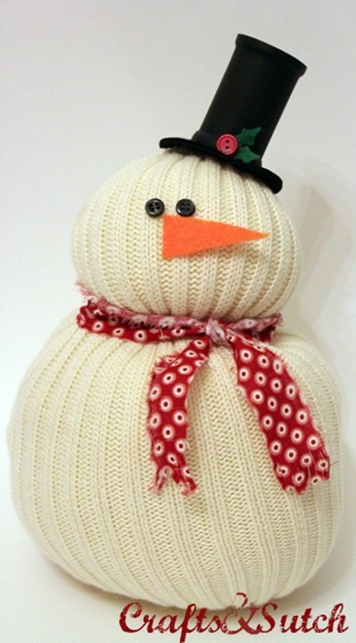Snowman from old sweater