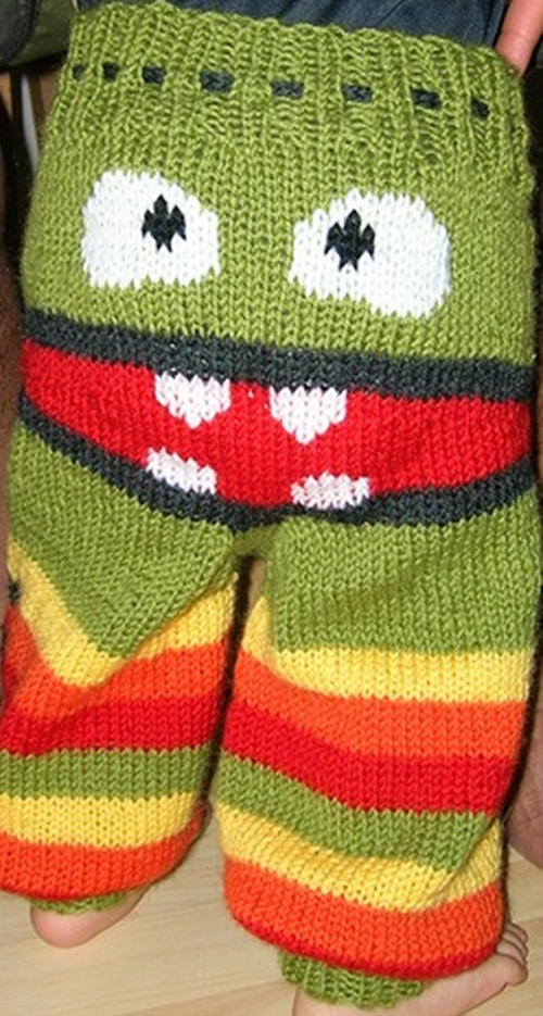 DIY Knit Monster Pants With Patterns