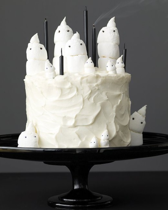 Halloween-Chocolate Marshmallow-Ghost Cake