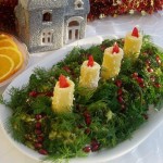 Candle Decorated Christmas Salad-2