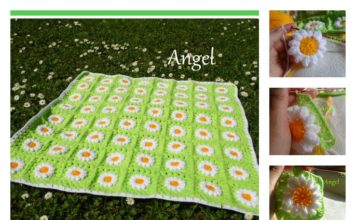 Crochet Daisies Flower Blanket Free Pattern