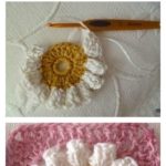 Crochet Popcprn Flower  Granny Square Free Pattern