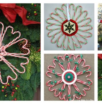 DIY Candy Cane Christmas Wreath