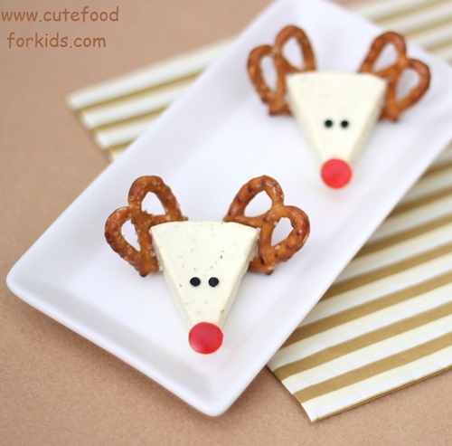 DIY Creative Christmas Food Ideas Cheese Reindeers