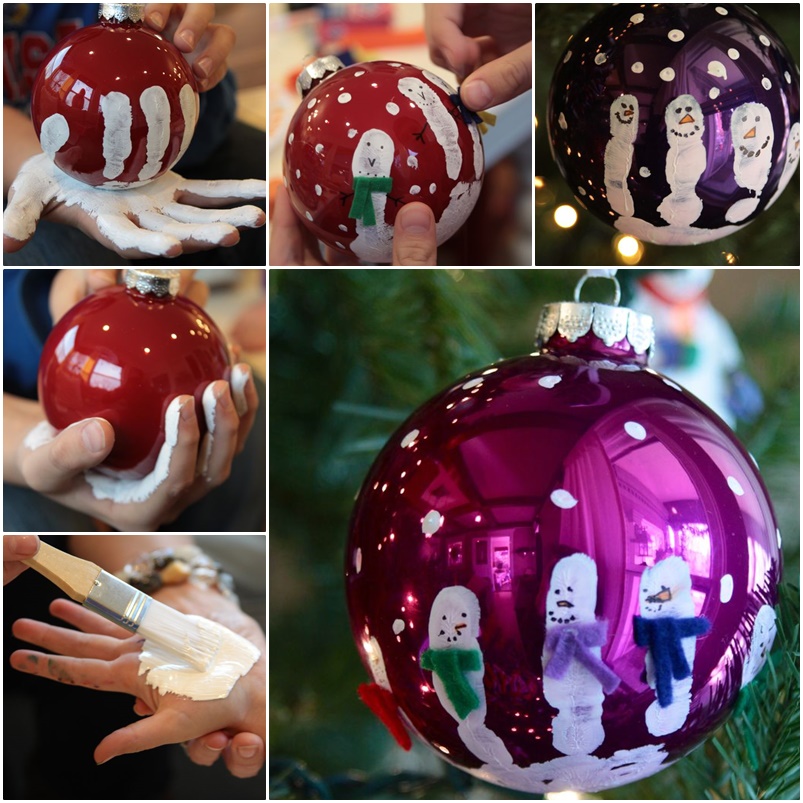 DIY Hand Print Ornaments