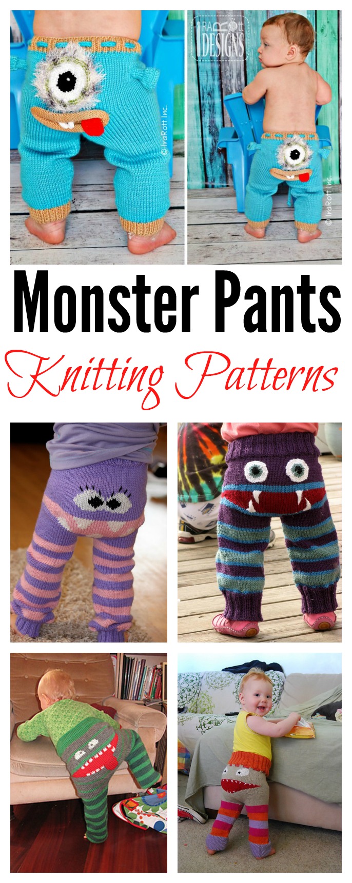 DIY Knit Monster Pants With Patterns 