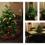 DIY Ribbon Christmas Tree Centerpiece