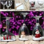 DIY Wine Glass Snow Globes