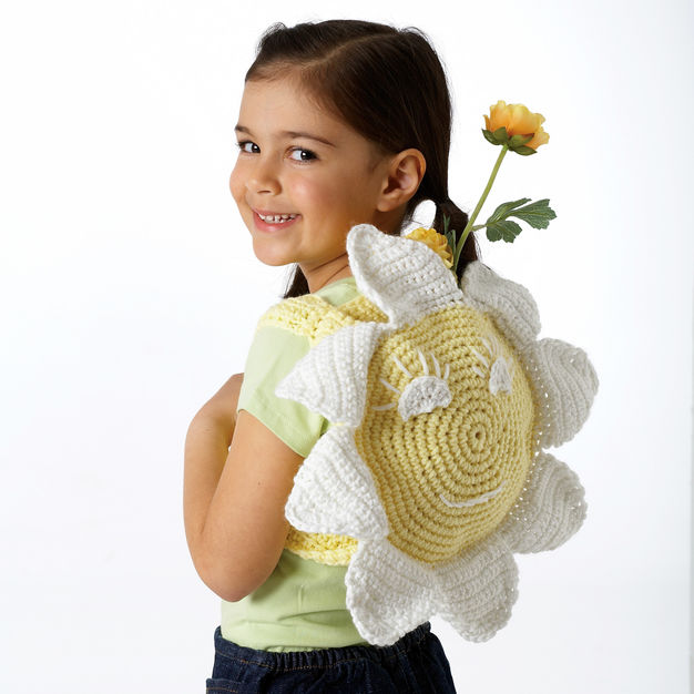 Smiling Sunflower Bag Free Crochet Pattern