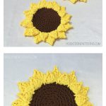 Sunflower Coaster Free Crochet Pattern