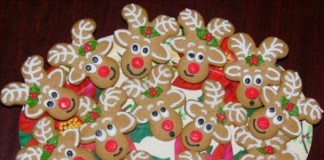 Turn your gingerbread men upside down and they become adorable Reindeer Cookies