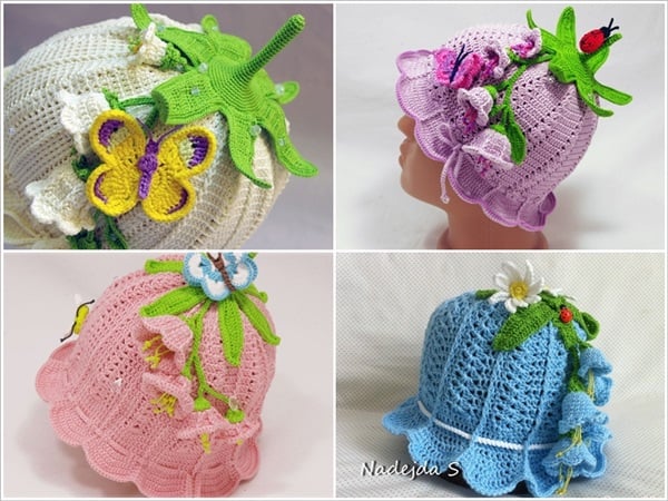 DIY Crochet Adorable Baby Bluebell Hats