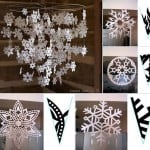 DIY Pretty Paper Snowflake Mobile with Template