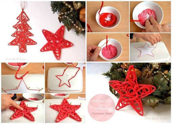 DIY Yarn Christmas Tree Decor 